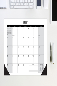 Basic 2024 17 X 12 Desk Pad