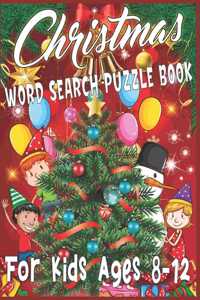 Christmas Word Search Puzzle Book For Kids Ages 8-12