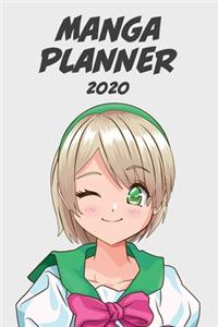 Manga planner 2020 [blond hair girl ] plain background][weekly] [6x9]
