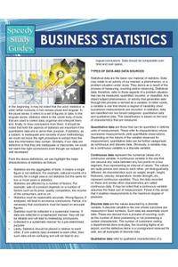 Business Statistics (Speedy Study Guides)