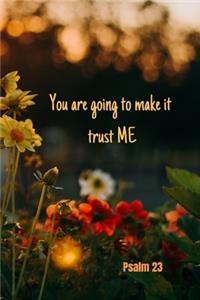 You are going to make it - trust Me - Psalm 23