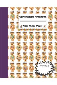 Composition Notebook Wide Ruled Paper