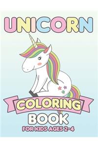 Unicorn Coloring Book for Kids Ages 2-4