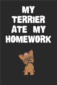 My Terrier Ate My Homework Notebook