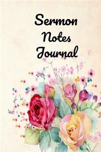 Sermon Notes Journal: Bible Study Notebook, Your Notes, Prayer Requests & Church Events - Daily Journal, Workbook, Diary, Notepad