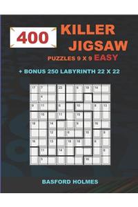 400 KILLER JIGSAW puzzles 9 x 9 EASY + BONUS 250 LABYRINTH 22 x 22