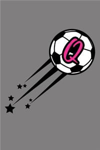 Q Monogram Initial Soccer Journal