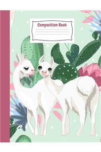 Whimsy Llamas Primary Story Journal Composition Book