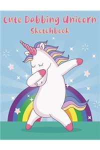 Cute Dabbing Unicorn Sketchbook