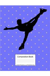 Composition Book 100 Sheets/200 Pages/8.5 X 11 In. Wide Ruled/ Skater Purple