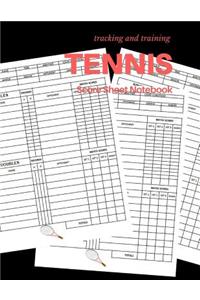 Tennis Scoresheet Notebook