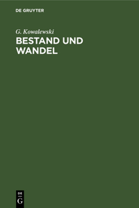 Bestand Und Wandel