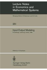 Input-Output Modeling
