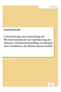 Untersuchung und Anwendung der Wertstrommethode zur Optimierung der Material- und Informationsflüsse am Beispiel eines Zulieferers der Robert Bosch GmbH