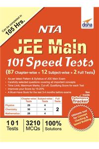 NTA JEE Main 101 Speed Tests (87 Chapter-wise + 12 Subject-wise + 2 Full)
