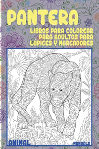 Libros para colorear para adultos para lapices y marcadores - Mandala - Animal - Pantera