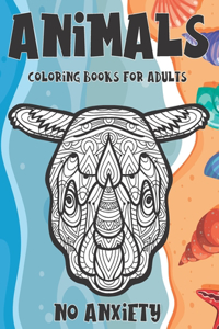 Coloring Books for Adults No Anxiety - Animals