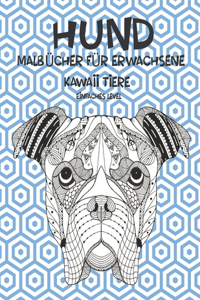 Malbücher für Erwachsene - Einfaches Level - Kawaii Tiere - Hund