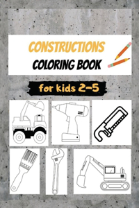 Construction coloring book for kids 2-5