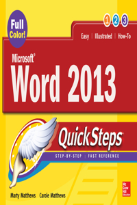 Microsoft(r) Word 2013 Quicksteps