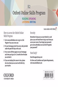 Oxford Online Skills Program: B2,: General English Bundle 1 - Card with Access Code