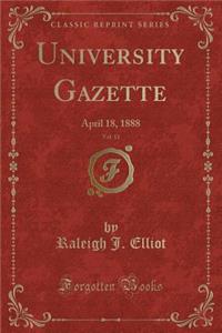 University Gazette, Vol. 11