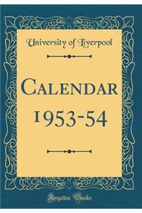 Calendar 1953-54 (Classic Reprint)