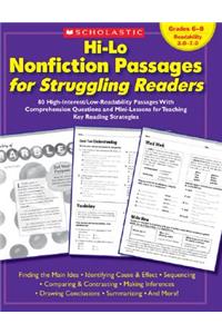 Hi-Lo Nonfiction Passages for Struggling Readers: Grades 6-8