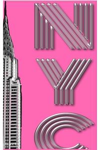 New York City Chrysler Building pink Drawing Writing creative blank journal