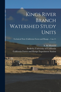 Kings River Branch Watershed Study Units; no.11