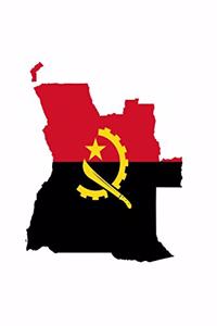 The Flag of Angola Overlaid on The Map of the African Nation Journal