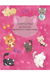 Composition Notebook Wide Ruled 8.5 x 11 Inches 110 Pages