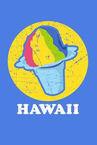 Hawaii: Shave Ice Hawaiian Notebook - Blue - 120 Pages Lined - (6' X 9 Large)