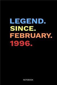Legend Since February 1996 Notebook
