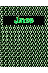 120 Page Handwriting Practice Book with Green Alien Cover Jakob