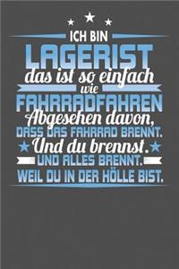 Ich Bin Lagerist Das Ist So Einfach Wie Fahrradfahren. Abgesehen Davon, Dass Das Fahrrad brennt. Und Du Brennst. Und Alles Brennt. Weil Du In Der Hölle Bist.