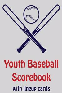 Youth Baseball Scorebook With Lineup Cards