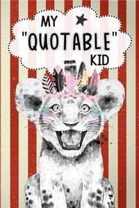 My Quotable Kid Keepsake Notebook Journal Cute Lion Cub
