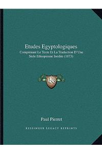 Etudes Egyptologiques