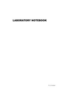 Laboratory Notebook