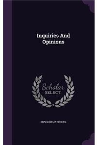 Inquiries And Opinions