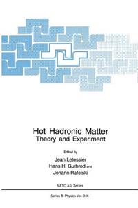 Hot Hadronic Matter
