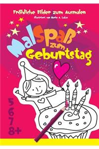Fröhliche Bilder zum Ausmalen: Malspaß zum Geburtstag