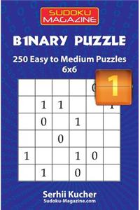 Binary Puzzle - 250 Easy to Medium Puzzles 6x6