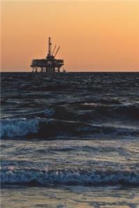 Oil Rig at Sunset Off the Coast of Brazil Journal: 150 Page Lined Notebook/Diary