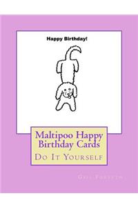 Maltipoo Happy Birthday Cards