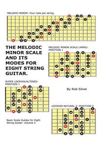 Melodic Minor Scale and its Modes for Eight String Guitar