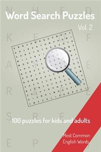 Word Search Puzzles - 100 puzzles for kids and adults