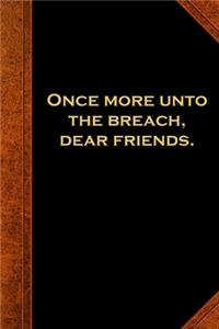 2020 Daily Planner Shakespeare Quote Once More Unto The Breach 388 Pages