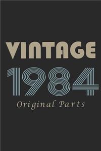 Retro Birthday - Vintage 1984 Notebook Original Parts Gift
